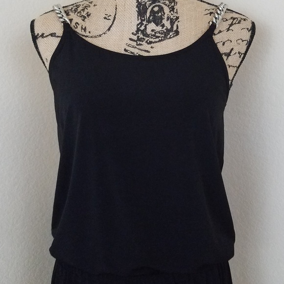 Michael Kors Black Dress with Chainlink Shoulder S - Picture 3 of 5